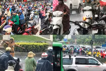 Giao thông Sài Gòn hỗn loạn giữa cơn mưa ngày đầu tuần