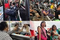 Đủ cảnh “hỉ, nộ, ái, ố” trên đường, bến xe... ngày đầu kỳ nghỉ lễ
