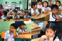 Ảnh đáng yêu những học trò nhỏ ngày đầu vào lớp 1 ở TP HCM