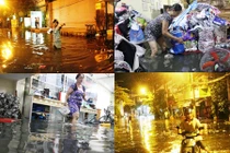 Ảnh dân Sài Gòn trắng đêm chạy lụt đầu năm mới 2017