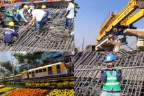 Sôi động công trường tuyến Metro Bến Thành-Suối Tiên ngày 29 Tết