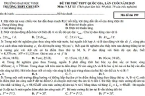 Đề thi thử THPT quốc gia lần cuối môn Vật lý trường chuyên Đại học Vinh