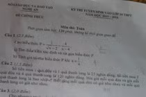 Đề thi vào lớp 10 THPT môn Toán toàn tỉnh Nghệ An sáng 10/6