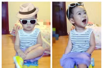 Ngắm 2 nhóc tỳ sành điệu nhà Lý Hải - Minh Hà