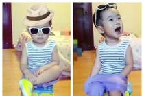 Ngắm 2 nhóc tỳ sành điệu nhà Lý Hải - Minh Hà