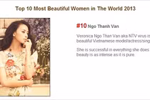 Vân Ngô lọt top 10 phụ nữ đẹp nhất thế giới
