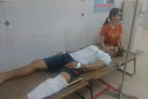 Hiện trường vụ việc.Ảnh: Fb Cộng đồng Long An 