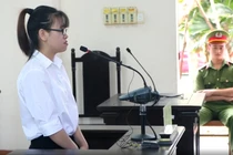 Bị cáo Trinh tại phiên tòa.