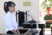 Bị cáo Trinh tại phiên tòa.