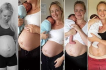 Ảnh mẹ trẻ dũng cảm khoe bụng thật từng cm sau sinh