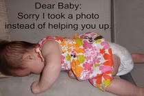 Ảnh “mẹ xin lỗi bé” ý nghĩa và hài hước