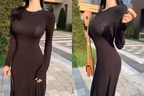 Mặc váy co giãn, gái xinh tưởng kín hóa ra hở tứ bề