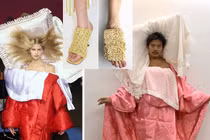 Cười “té ghế” muôn kiểu tự thiết kế thời trang ở nhà mùa dịch