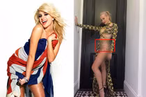 Váy khoét xẻ quá đà tố cáo mỹ nữ không mặc nội y?