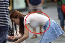 Đỏ mặt trước những bà mẹ trẻ mặc hở bạo đi đón con 