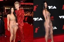 Mỹ nhân lộ nguyên cơ thể do trang phục mỏng manh, tóc ướt dính