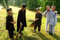 Ý nghĩa các chỏm tóc trên đầu chú tiểu