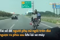 Video: Người phụ nữ ngồi trên đùi tài xế môtô
