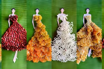 Độc lạ bộ sưu tập thời trang làm từ mứt Tết