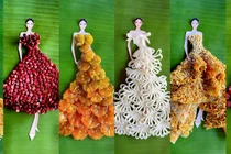 Độc lạ bộ sưu tập thời trang làm từ mứt Tết