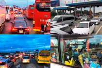 Cao tốc TPHCM – Trung Lương dừng thu phí, hành khách trở lại Sài Gòn…rã rời