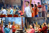 Xếp hàng dài chờ lễ Phật ở các ngôi chùa dịp Tết Kỷ Hợi 
