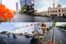 Phố phường ở TP HCM “khác lạ” ngỡ ngàng trong ngày 30/4
