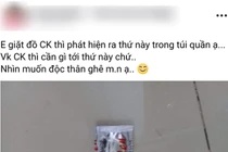 Vợ trẻ “sốc nặng” phát hiện thứ này trong túi quần chồng lúc giặt đồ