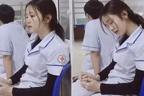 Khoảnh khắc nữ y tá ngủ gật khiến nhiều chàng “xin chết“