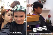 Quang Hải cùng bạn gái đi làm tóc đón Tết ngay sau ngày về nước