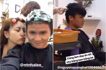 Quang Hải cùng bạn gái đi làm tóc đón Tết ngay sau ngày về nước