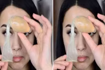 Hết hồn xem gái trẻ trang điểm bằng bao cao su