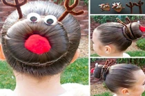 Những kiểu tóc cực đáng yêu cho bé mùa Giáng sinh
