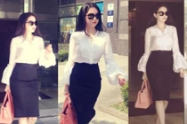 Học sao Việt cách phối váy bút chì đẹp miễn chê