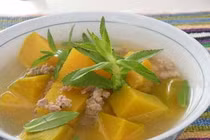 Cách nấu canh ếch bí ngô tốt cho người bệnh phổi