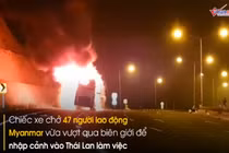 Video: Xe bus cháy rừng rực, hàng chục người thiệt mạng 