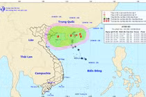 Áp thấp khả năng mạnh thành bão, giật cấp 10 và liên tục đổi hướng 