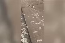 Xe tải của ngân hàng rải “mưa tiền” 13 tỷ đồng trên cao tốc Mỹ