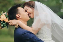 Ảnh cưới "tình như cái bình" của vợ chồng Nhật Anh Trắng