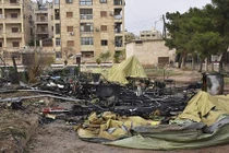 Hiện trường bệnh viện Nga ở Aleppo bị tấn công