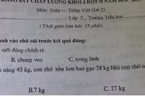 Dân mạng “bó tay” với đề toán lớp 2