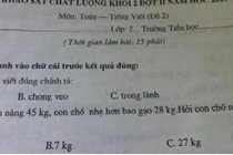 Dân mạng “bó tay” với đề toán lớp 2