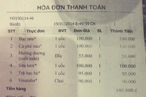 Hóa đơn đồ uống giá “cắt cổ” gây choáng váng