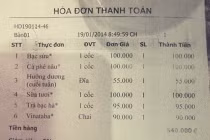 Hóa đơn đồ uống giá “cắt cổ” gây choáng váng