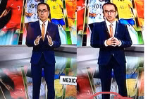 Tranh cãi BLV Khắc Cường “quên” giày lúc bình luận World Cup