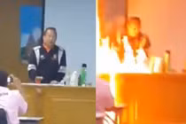 Thầy giáo bất cẩn... đốt lớp học