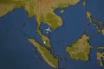 Hành trình máy bay MH370 mất tích trên đồ hoạ 3D