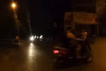 Thanh niên ngáo đá ra đường chặn đầu xe ô tô