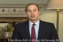 Bố con Thái tử Anh nói tiếng Việt, kêu gọi bảo vệ động vật