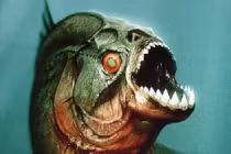 Cá piranha ăn sạch con ếch trong vài giây